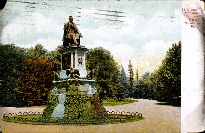 [Lincoln Monument, Fairmount Park, Philadelphia, Pa. Postcard]