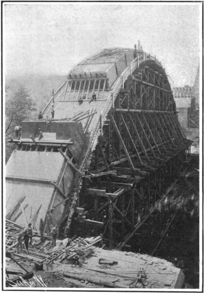 Falsework in Position, Showing Method of Construction
