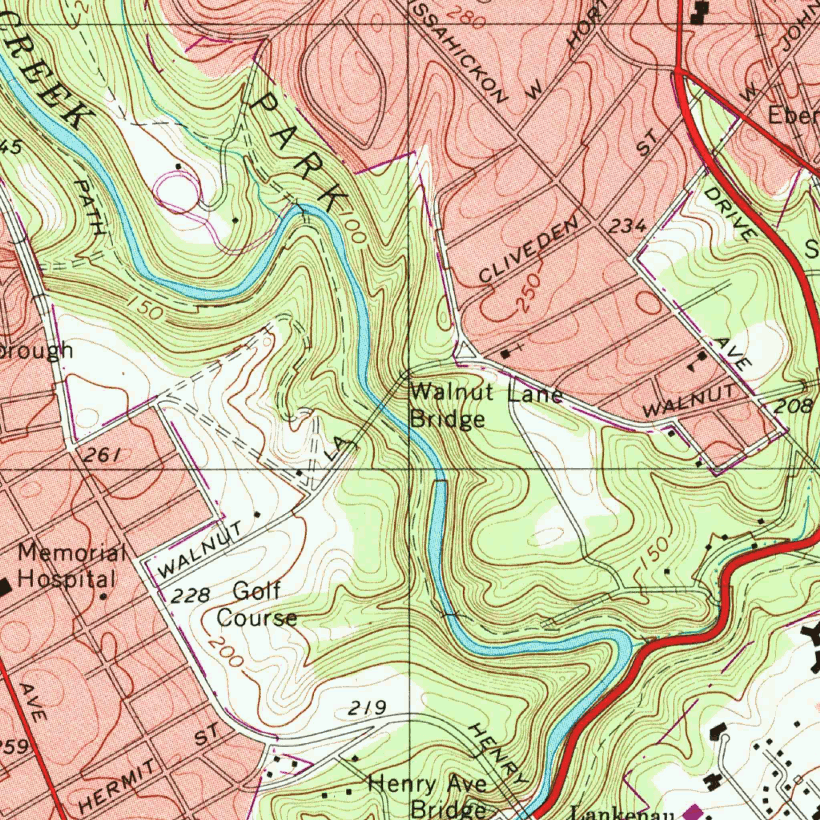 [Map of Walnut Lane Bridge, Philadelphia]