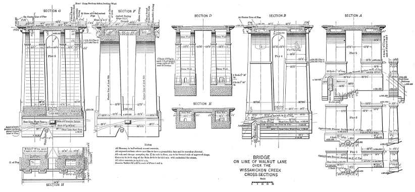 [Walnut Lane Bridge Cross-Sections]