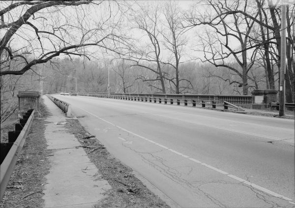 [The deck of Walnut Lane Bridge from the south of the bridge.]