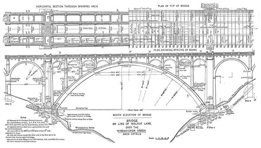 Walnut Lane Bridge plans