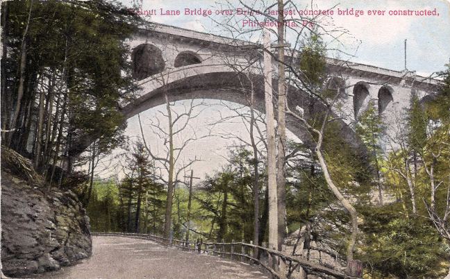 [Walnut Lane Bridge postcard from 1910]